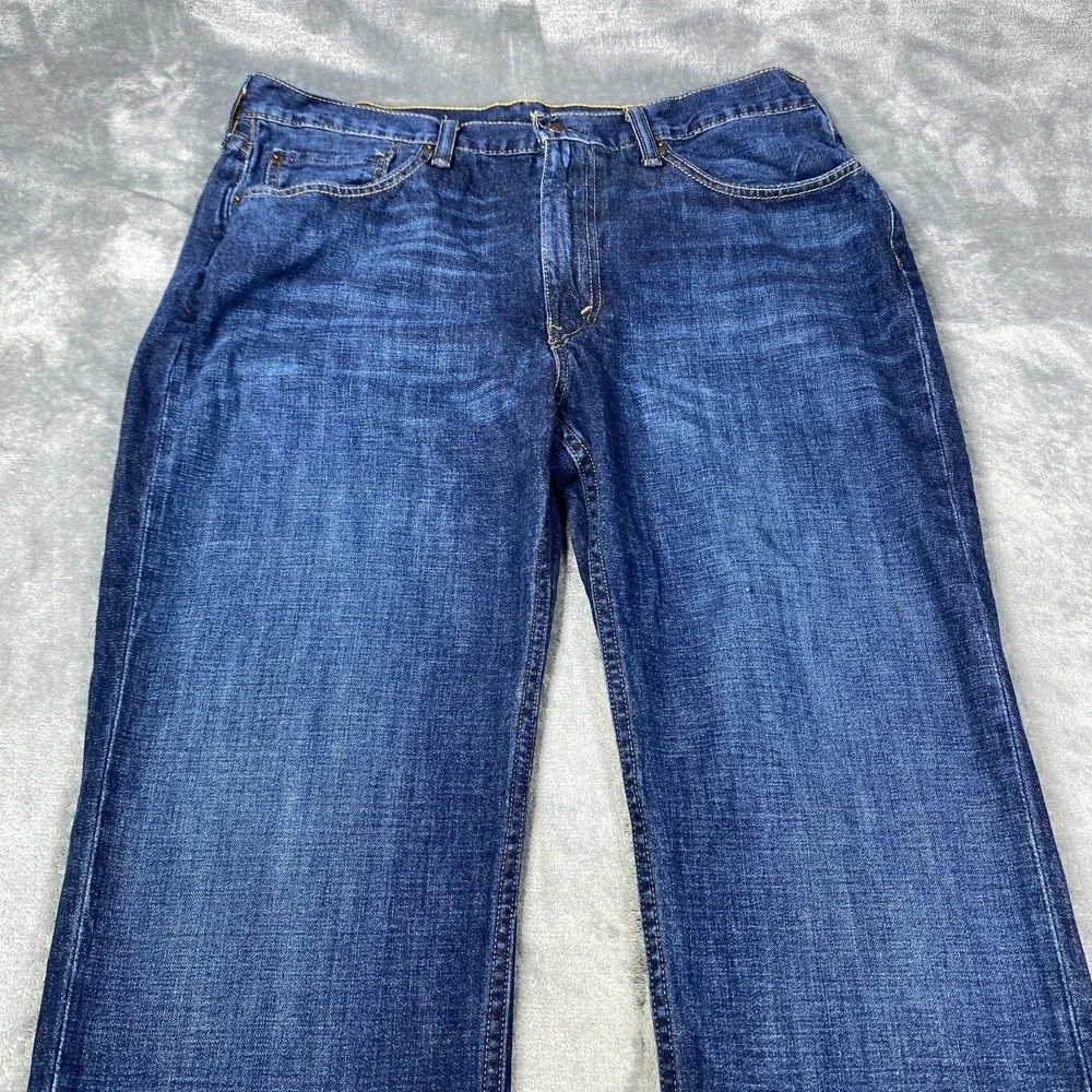 Levis 514 Jeans Mens Fits 36x29 Straight Fit Dark Wash Indigo Denim Fade Classic